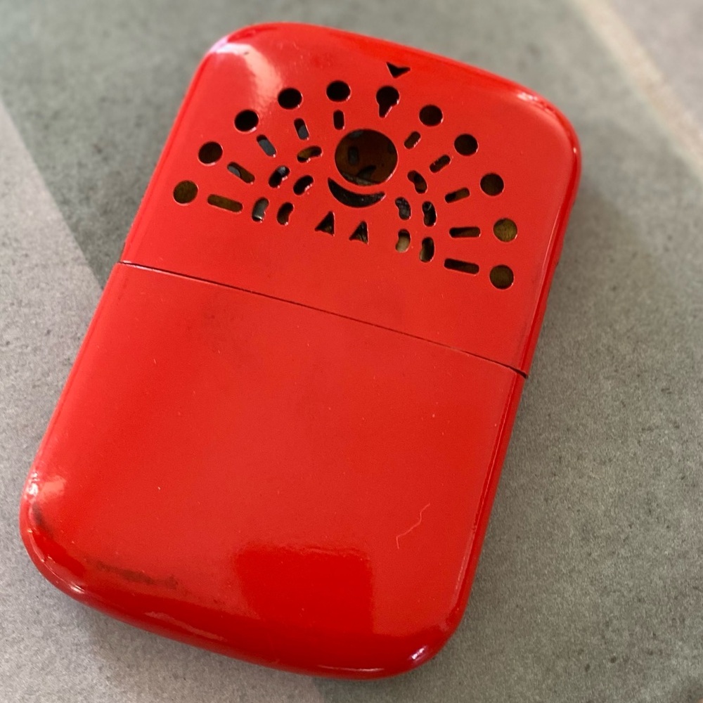 Vintage Red Metal Handwarmer